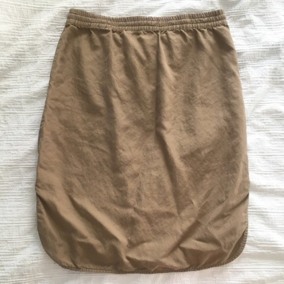 Vince Tan / Khaki Button Down Knee Length Skirt S - Picture 4 of 8